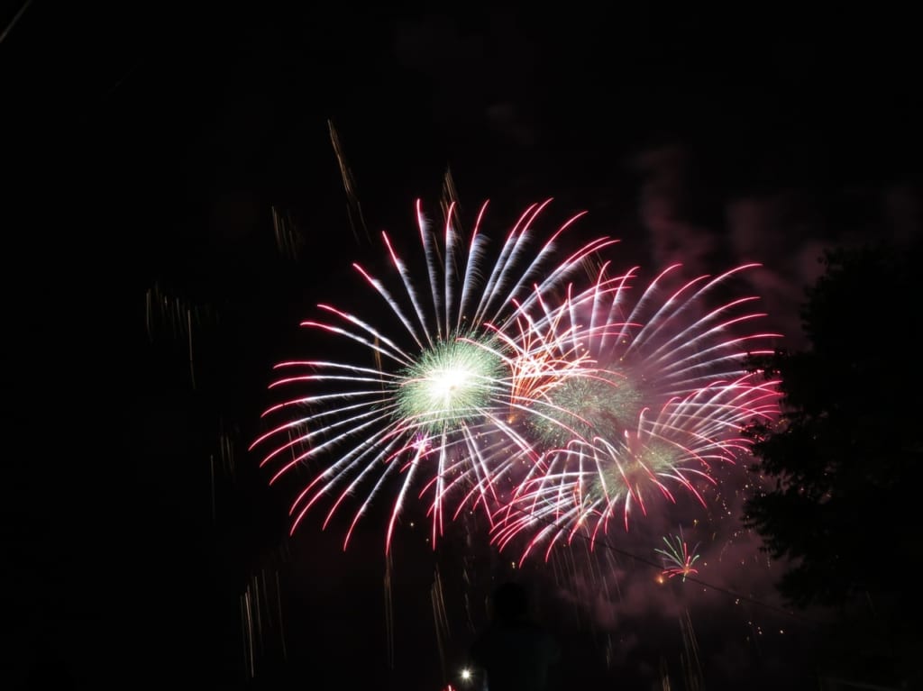 湖畔の里福富土曜夜市花火のイメージ写真