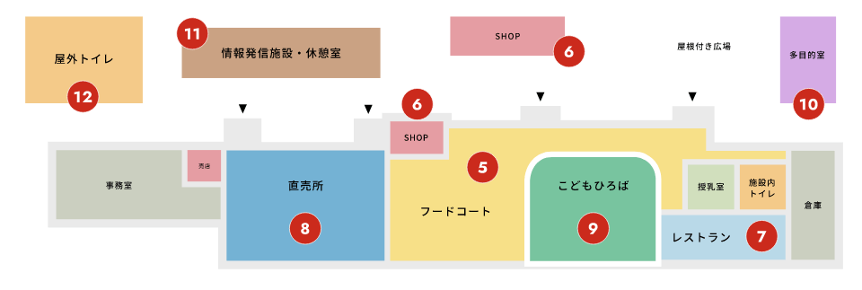道の駅西条のん太の酒蔵のフロアマップ（公式サイトより）