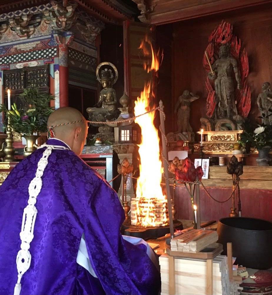 福成寺の新年厄除け祈願の様子